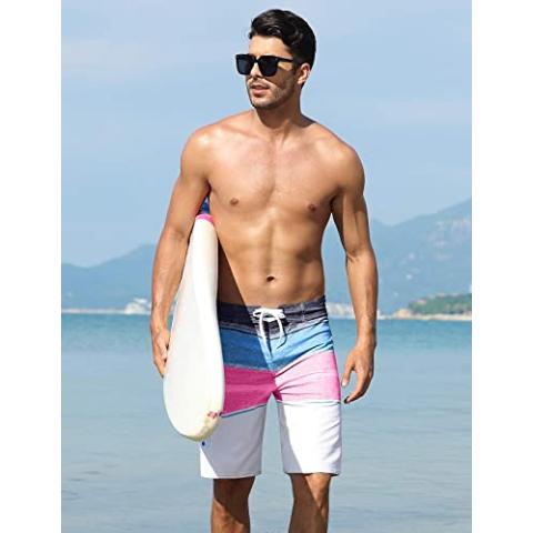 Nonwe Men's Sportwear Quick Dry Board Shorts with Lining