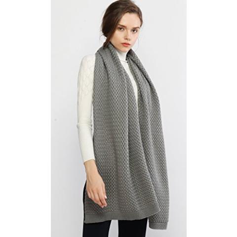 RIIQIICHY Winter Scarfs for Women Cold Weather Chunky Knit Scarf Warm Thick Grey Scarf Long Large Oversized Scarves