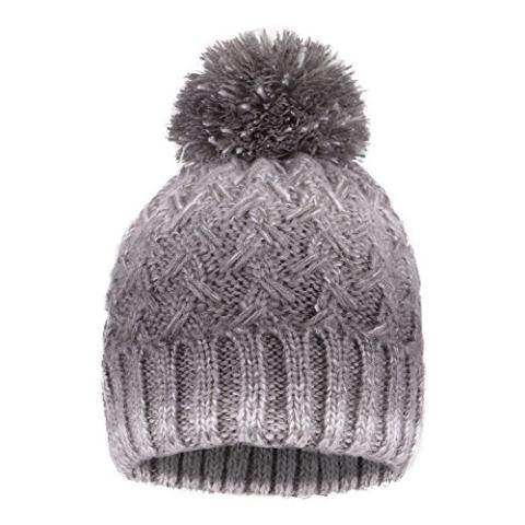 Adult Warm Winter Knitted Hat Scarf Glove Set for Women Winter Set,Grey/Charcoal