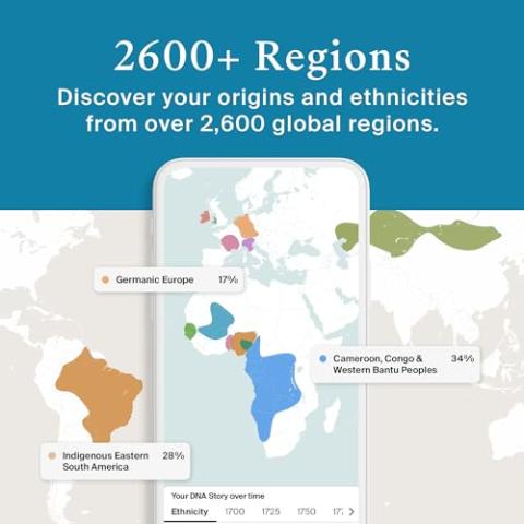 AncestryDNA + Traits Genetic Test Kit: Personalized Genetic Traits, DNA Ethnicity Test, Origins & Ethnicities, Complete DNA Test, Ancestry Reports