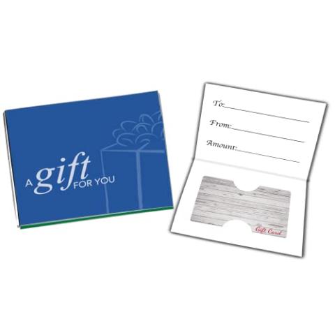 Gift Card Presenter (A Gift for You - Simple Blue) 200 Pack