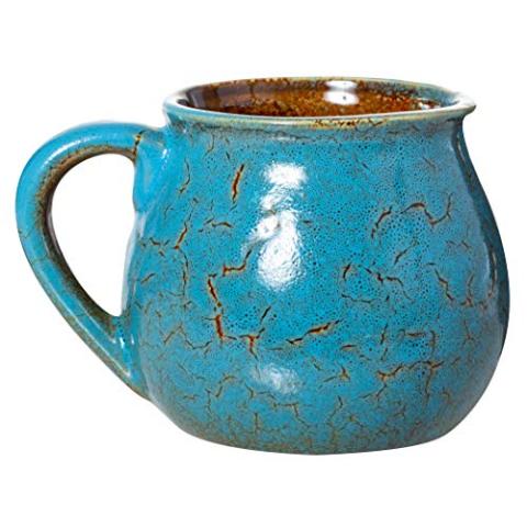 Cape Shore Handcrafted Bean Pot Stoneware 16oz Mug, Multiple Styles Available (Turtle)