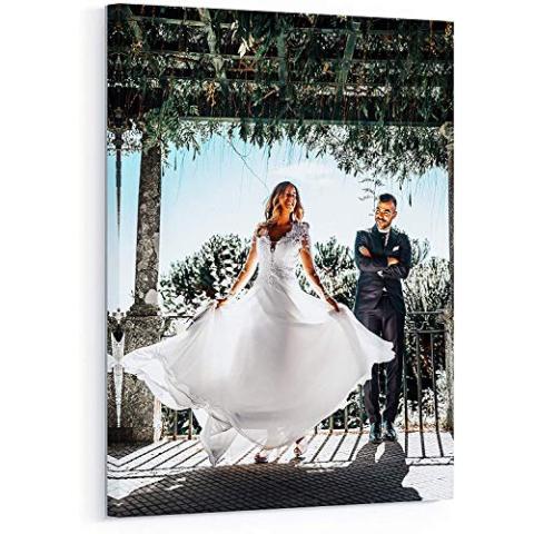 Personalized Custom Canvas Prints: Photo On Canvas (Framed 12X16) Transform Your Photos into Stunning Framed Wall Art Digitally Printed Photo To Canvas Ideal for Home Decor Gifts Keepsakes