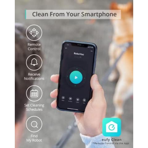 eufy BoostIQ RoboVac 15C MAX, Wi-Fi Connected Robot Vacuum Cleaner, Super Thin, Powerful Suction, Quiet, Self-Charging Robotic Vacuum Cleaner, Cleans Hard Floors to Medium-Pile Carpets