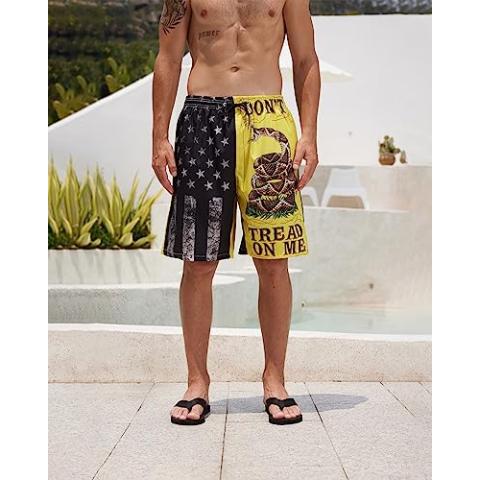 Mens Swim Trunks Quick Dry Board Shorts with Mesh Lining, Breathable Surf Beach Shorts Swimwear Bathing Suits