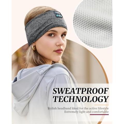 Perytong Sleep Headphones Wireless, Bluetooth Sports Headband Headphones with Ultra-Thin HD Stereo Speakers Perfect for Sleeping,Workout,Jogging,Yoga,Insomnia, Air Travel, Meditation