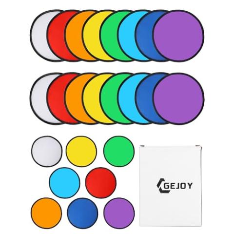 Gejoy 24 Pieces Foldable Flying Disc Fans Set Beach Flying Disc for Party Creative Gift Halloween Christmas New Year, 8 Colors