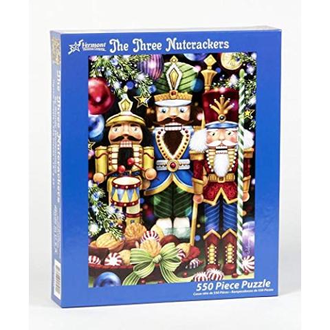 Vermont Christmas Company Three Nutcrackers Christmas Jigsaw Puzzle 550 Piece