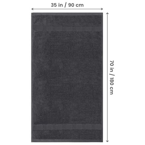 Utopia Towels - Luxurious Jumbo Bath Sheet 2 Piece - 600 GSM 100% Ring Spun Cotton Highly Absorbent and Quick Dry Extra Large Bath Towel - Super Soft Hotel Quality Towel (35 x 70 Inches, Grey)