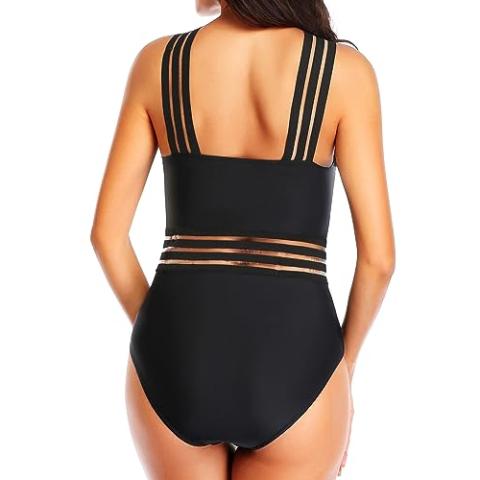 Tempt Me Women Crisscross One Piece Swimsuit Tummy Control Bathing Suit Front Crossover Swimwear