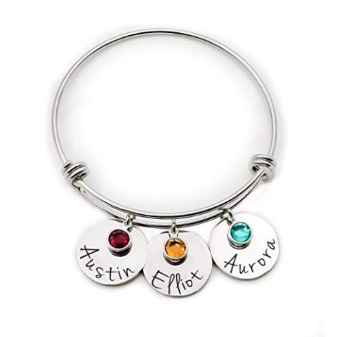 Personalized Mother's bracelet with kids names mothers day gift for mom