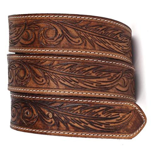 F&L CLASSIC Western Belt without buckle for men – Full Grain Leather Cowboy Belts for jeans - One Piece Leather strap belt, USA,2022-06, size 46