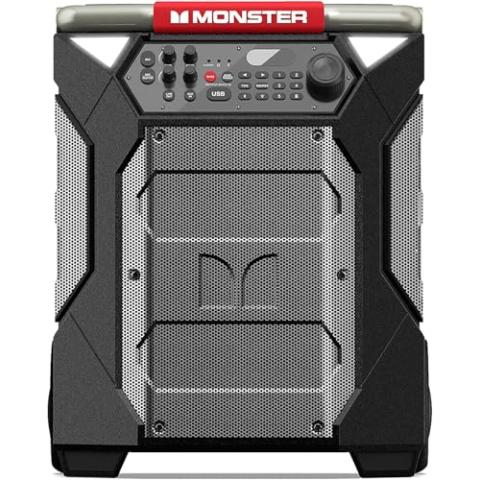 Monster Rockin’ Roller 270 Indoor/Outdoor Portable Bluetooth Speaker | Up to 200W of 270 Degree Sound & Up to 100 Hours of Playtime