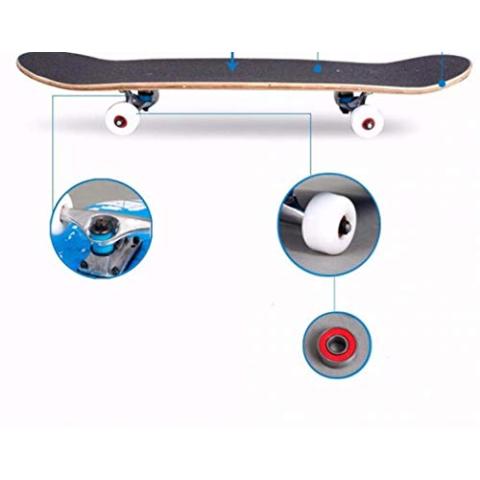 Complete Skateboards for Beginners Pro 31 inches Complete Skateboards for Teens Beginners Girls Boys Kids Adults, Maple Wood Skateboard