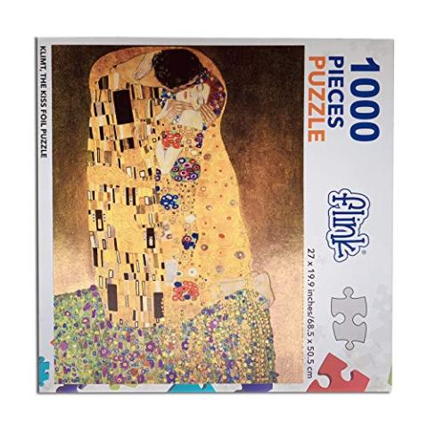 Klimt, The KISS, Foil Jigsaw Puzzle 1000 Pieces