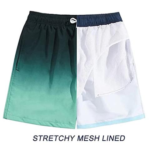 MADHERO Mens Swim Trunks Short Bathing Suit with Mesh Lining Swimming Shorts