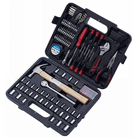 149 Piece MECHMAX Home Repair Tool Set with Tool Box Storage Case, for Household, Garage, Car, Apartment, Office, Dorm, New House, Back to School, and as A Gift