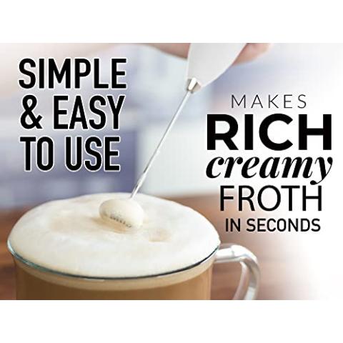 Milk Boss Milk Frother for Coffee Complete Set Coffee Gift With Upgraded Ultra Stand - Handheld Foam Maker - Whisk Drink Mixer for Coffee, Mini Hand Blender - Frother, Stencils & Frothing Pitcher