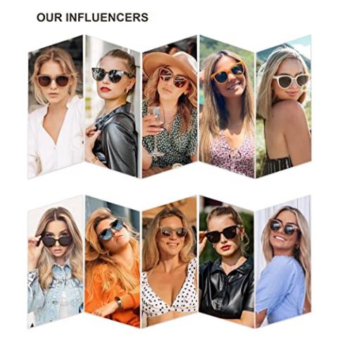SOJOS Round Polarized Sunglasses for Women Fashion Trendy Style UV Protection Lens Sunnies Sunglasses SJ2175