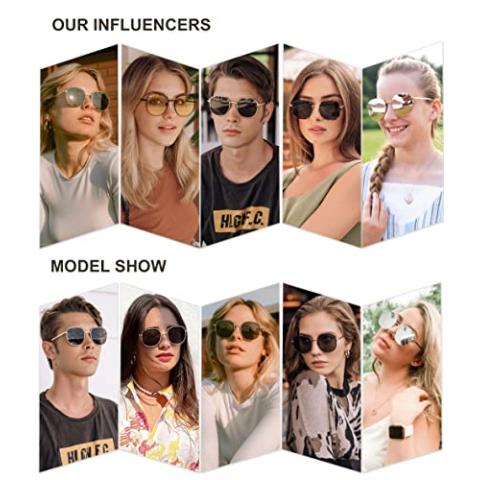 SOJOS Classic Square Sunglasses for Women Men with Spring Hinge Sunnies SJ1137