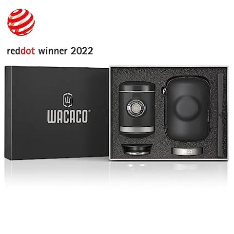 WACACO Picopresso Portable Espresso Maker Bundled with Protective Case, Pro-level Specialty Coffee Machine, Compatible Ultra-fine Grind, Manually Operated Travel Coffee Maker
