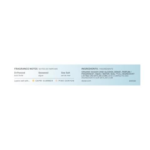 Skylar Salt Air Eau de Perfume - Hypoallergenic & Clean Perfume for Women & Men, Vegan & Safe for Sensitive Skin - Fresh Perfume with Notes of Driftwood, Sea Salt & Seaweed - (10mL /0.33 Fl oz)