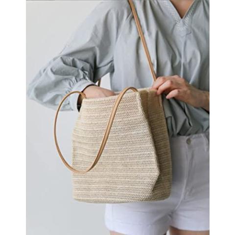 Tote Bag Women Small Satchel Bag Straw Beach Bag Cute Hobo Bags Fashion Tote Handbag Crossbody Summer Purse 2024