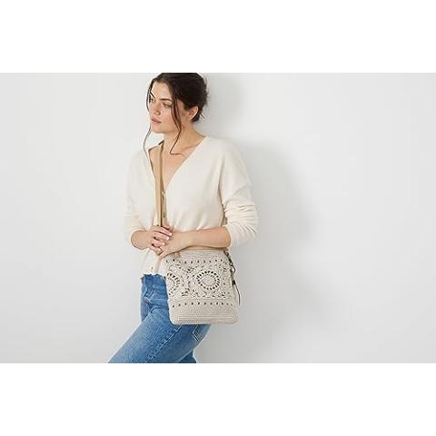 The Sak Lucia Crossbody Purse - Hand Crochet Women's Handbag for Everyday & Travel - Cross Body Bag With Zipper Closure