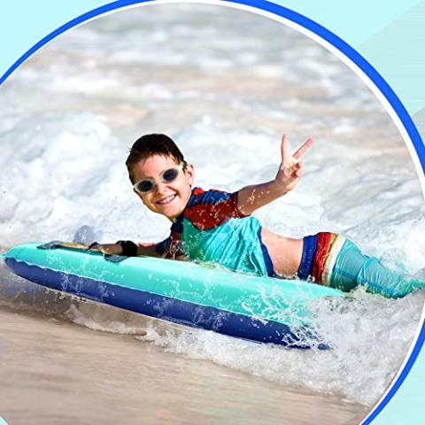 Zhanmai 3 Pcs Inflatable Surf Boards with Handles Lightweight Swimming Summer Floating Surfboard Surfing Float Board Fun Surf Boards Surfing Swimming Water Board for Kids, 3 Styles