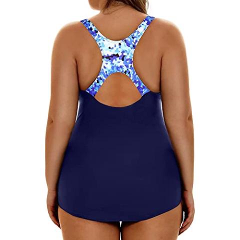 Aqua Eve Plus Size Swimsuits Athletic One Piece Bathing Suit for Women Tummy Control Slimming Swimwear