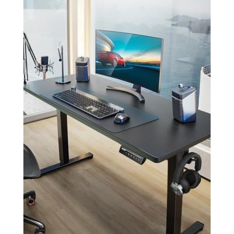 ErGear Height Adjustable Electric Standing Desk, 48 x 24 Inches Sit Stand up Desk, Memory Computer Home Office Desk (Black)