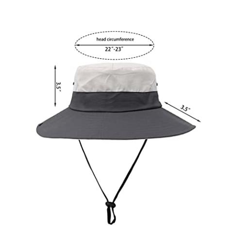 Womens Summer Sun Hat Beach Hat Wide Brim Outdoor UV Protection Hat Foldable Cool Mesh Ponytail Bucket Hat