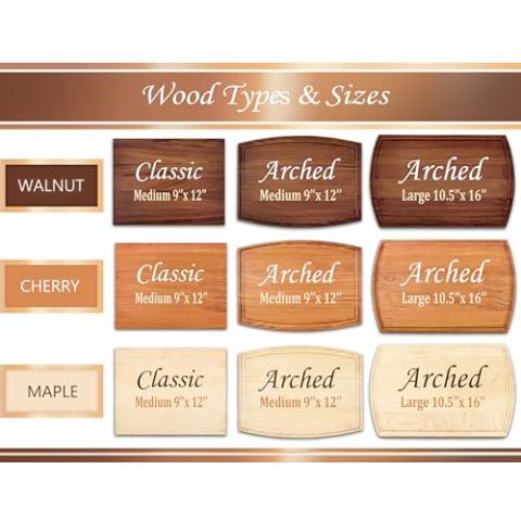 Personalized Wooden Cutting Board Crafted in USA – Best Serves as Cheese Board, Cutting Board, Chopping Board, Charcuterie Board – Unique Personalized Wood Gift for Wedding, Housewarming, Anniversary