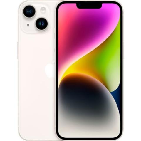 Apple iPhone 14, 256GB, Starlight - Unlocked (Renewed)