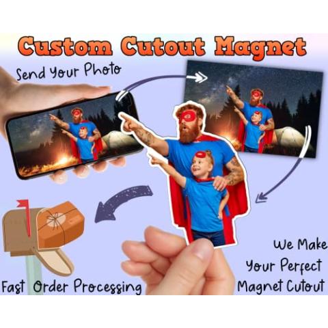 Customized Photo Magnet - Personalized Fridge Cutout Magnets | Magnetic Photos Home Decoration