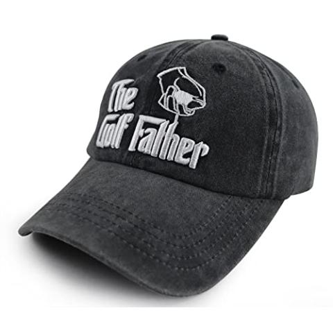 The Golf Father Baseball Cap for Men, Funny 3D Embroidered Adjustable Cotton Golf Gifts Dad Hat
