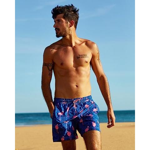 maamgic Mens 5 Inch Stretch Swimming Shorts Compression Liner Swim Trunks Swimwear Bathing Suits Beach Wear Swim Suits