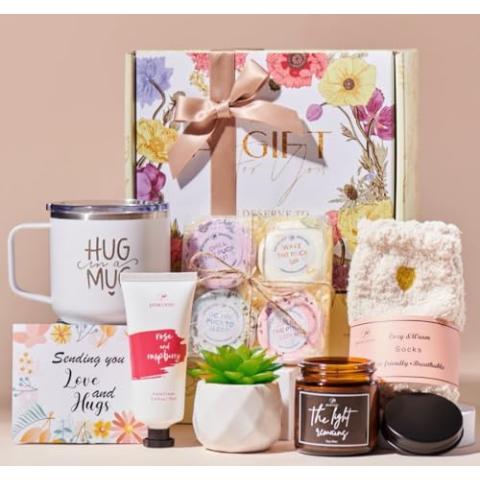 Care Package for Women Spa Gifts Baskets for Women Self Care for Best Friends Mom Grandma Wife Feel Better Gifts Thinking of You Encouragement Stress Relief Get Well Soon Gifts for Women Holiday Gift