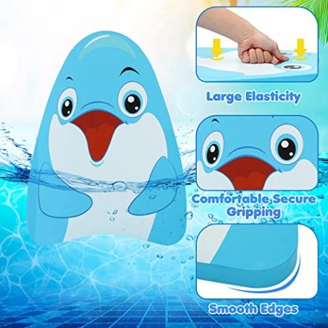 3 Pcs Kids Swimming Kickboard Learn Swimming Kickboard Fun Training Aid Float Exercise Whale Dolphin Shark Summer Swim Board Party Favor Pool Toys for Adults Children