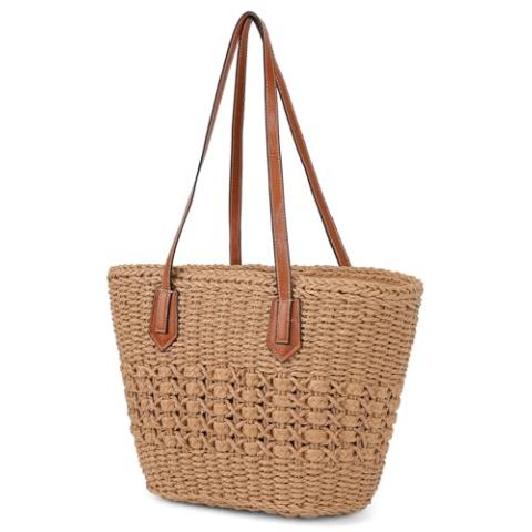Women's Straw Hobo Bag Woven Shoulder Bag Large Totes Summer Travel Beach Handbag Handmade Purse