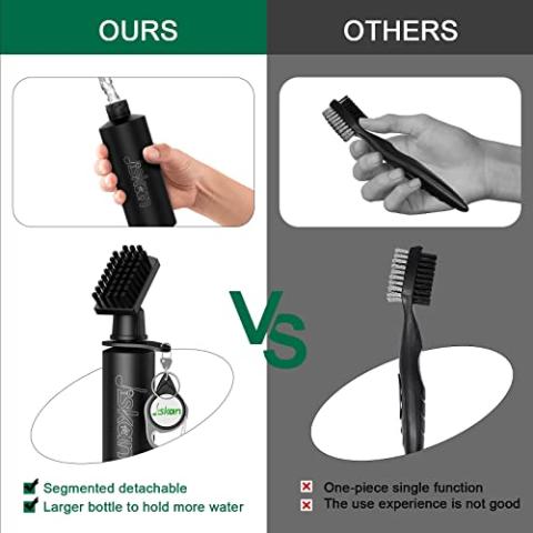 2 Pack Pro Golf Club Cleaner Brush Combo with Squeeze Water Bottle 7.5 Inches Holds 4 Ounces of Water, Essentials Golf Accessories for Men, Best Golf Gifts for Men