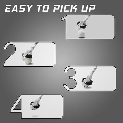 Golf Ball Retriever, Golf Ball Retriever Telescopic for Water with Spring Release-Ready Head, Ball Retriever Tool Golf with Locking Clip, Grabber Tool, Golf Accessories Golf Gift for Men