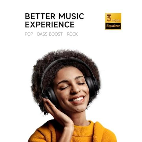 Picun B8 Bluetooth Headphones, 120 Hours Headphones Wireless Bluetooth, Hands-Free Calls, 3EQ & Game Mode, Foldable Headphones Over Ear for Travel Home Office Cellphone PC