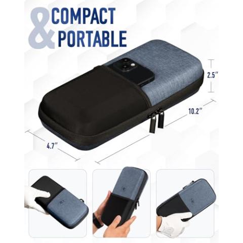 Odor-Proof Golf Glove Holder Case for Men with Glove Shaper - Fits Golf Club Bag, Golf Organizer Storage for Phone, Tees, Divot Tool, Ball Markers, Golf Accessories, Golf Father Day Gifts for Men