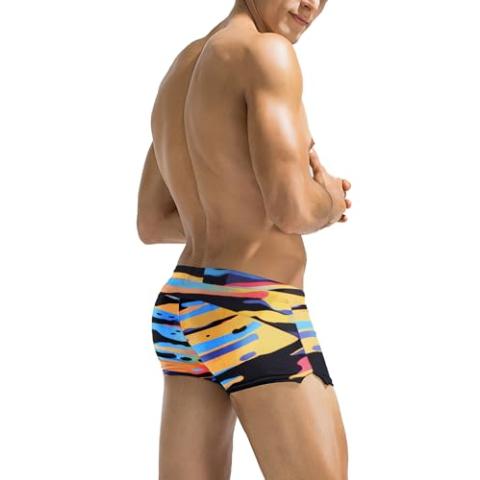 COOFANDY Mens Swim Trunk Swimwear Bathing Suit Swim Brief Square Leg Board Short S-3XL