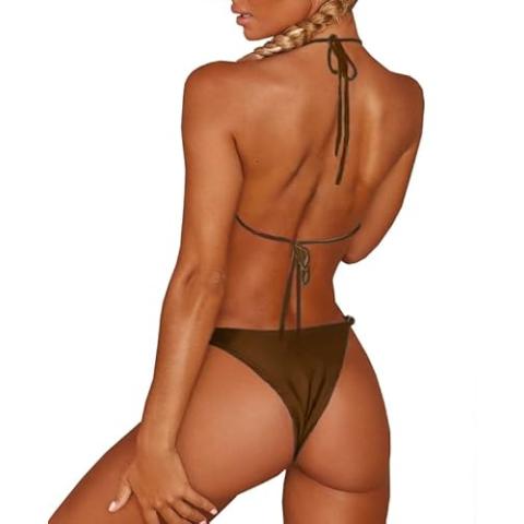 Women's Bikini Set Thong Cheeky Two Piece Swimsuite Sexy Bathing Swimwear
