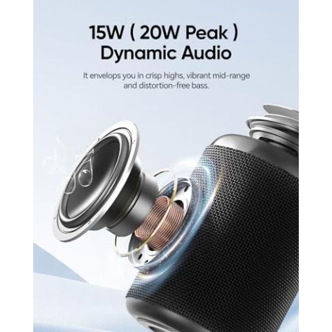 Portable Bluetooth Speaker with Lights, Powerful Crystal Clear Sound, IPX5 Waterproof, All Day Playtime, AUX&TF-Card Input, Bluetooth 5.3, TWS Paring, Small Wireless Speaker for Outdoor, Gift Ideas