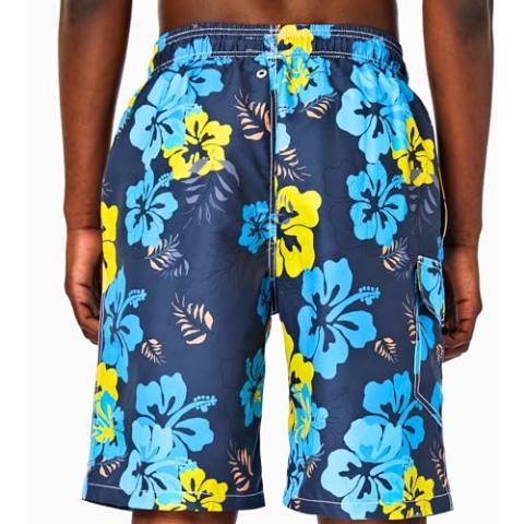 SIX ISLANDS Quick-Dry Swim Trunks - Comfortable Mens Boardshorts, 9" Inseam, Variety of Tropical & Classic Designs