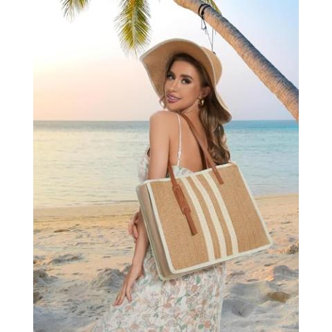 Straw Bag Large Tote: Woven Bags for Straw Jute 2024