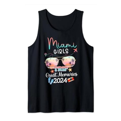 Girls Trip Miami 2024 Sunglasses Summer Weekend Party Tank Top